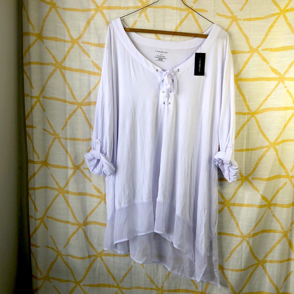 NWT Lane Bryant White 22/24 top